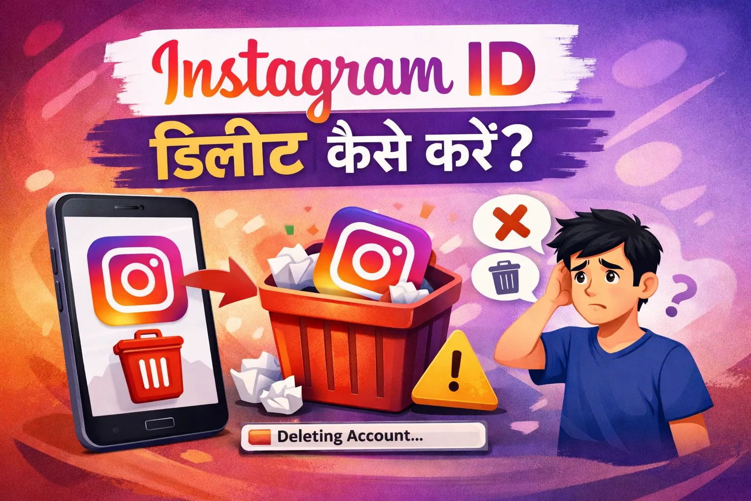 Instagram id delete kaise kare